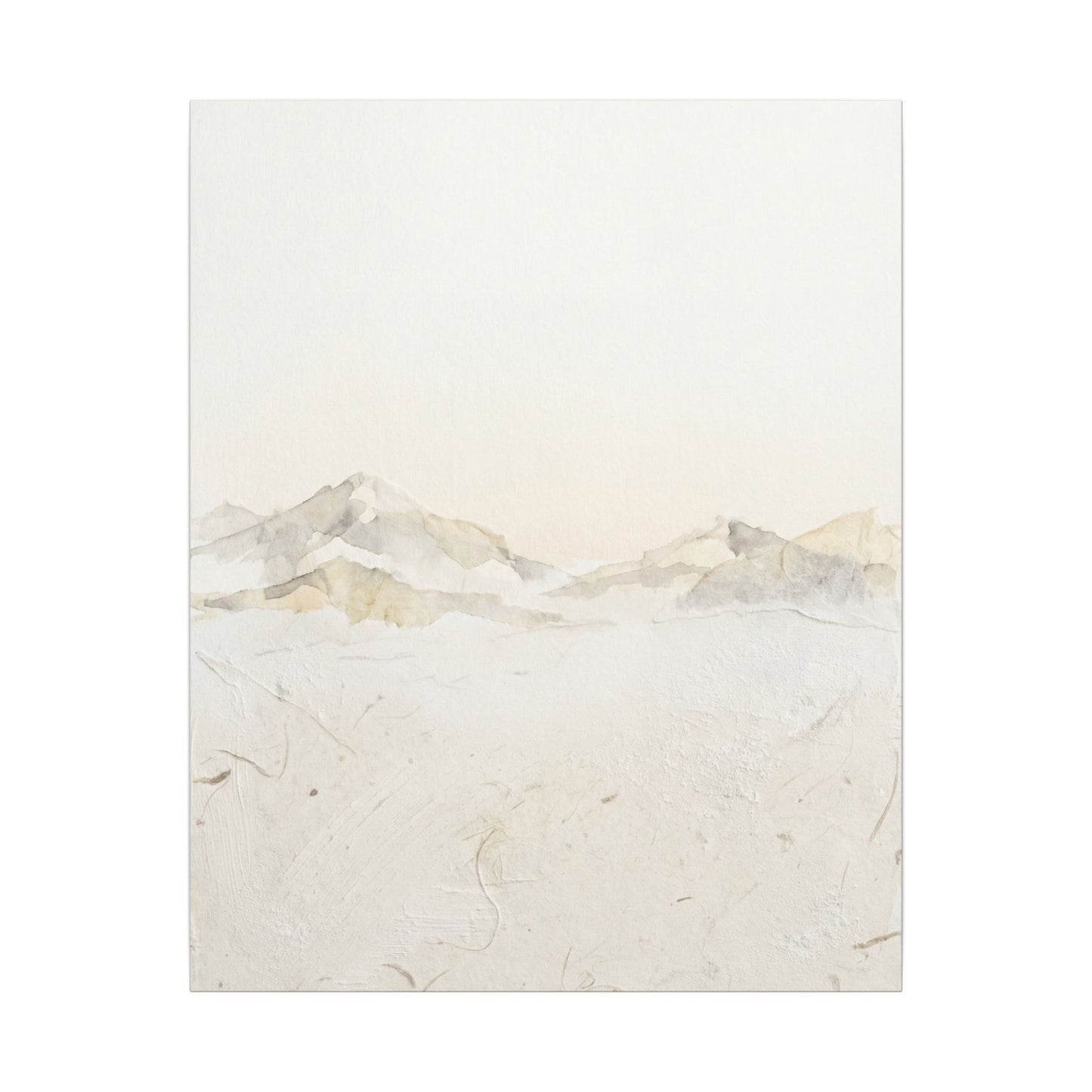 Mountain Mist Winter Canvas Art | Japandi Warm Design