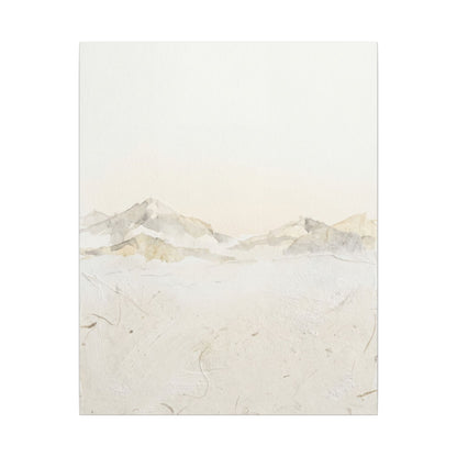 Mountain Mist Winter Canvas Art | Japandi Warm Design