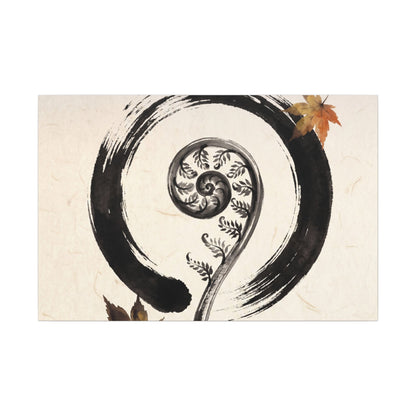 Fern Unfurling Autumn Canvas Art | Zen Peaceful Design