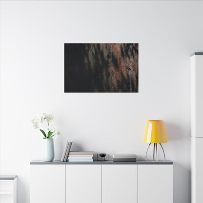 Rust Patina Shadow Zen Canvas Art | Luxurious Dark Japandi Art