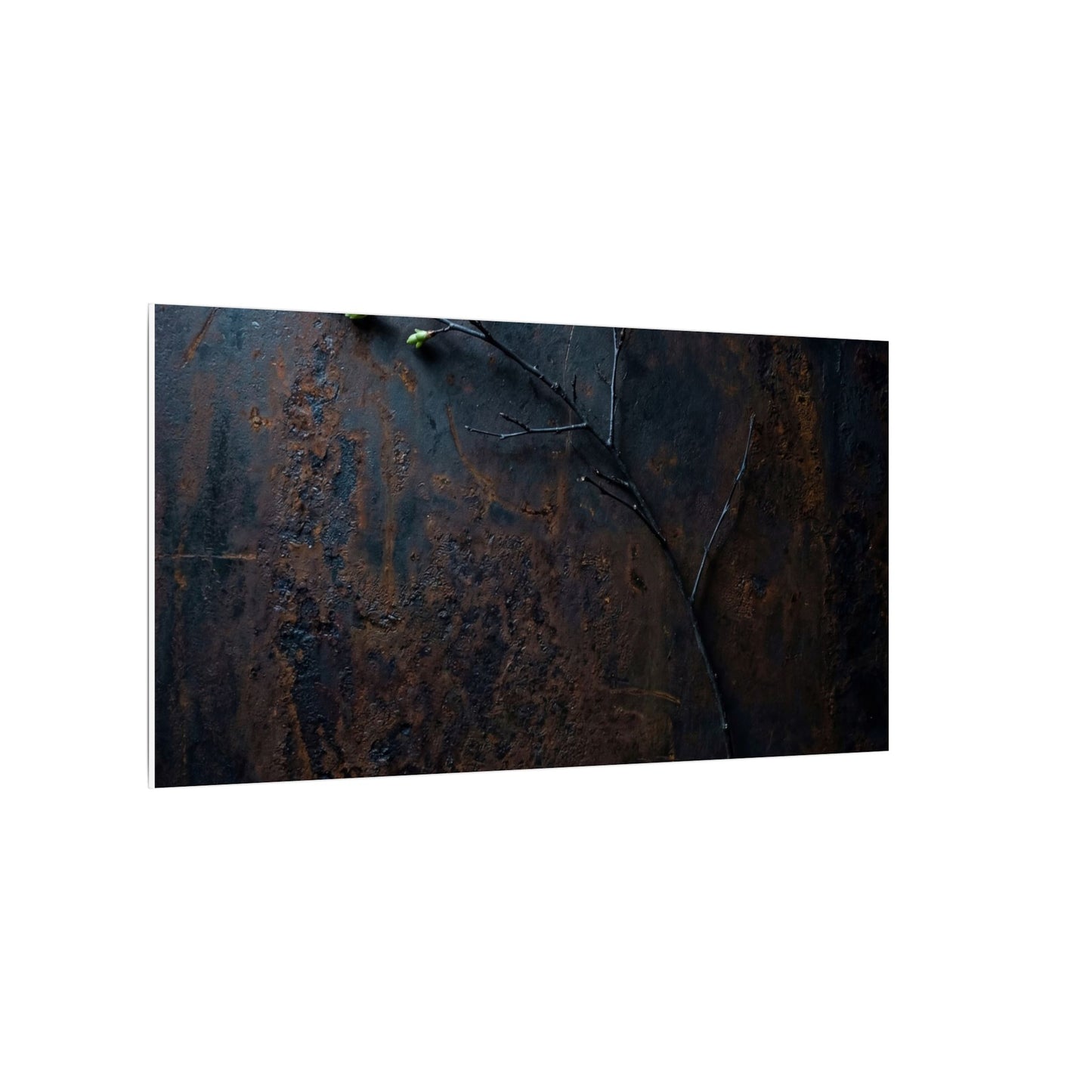 Moody Rust Patina Canvas Art - Moody Minimal Dark Japandi