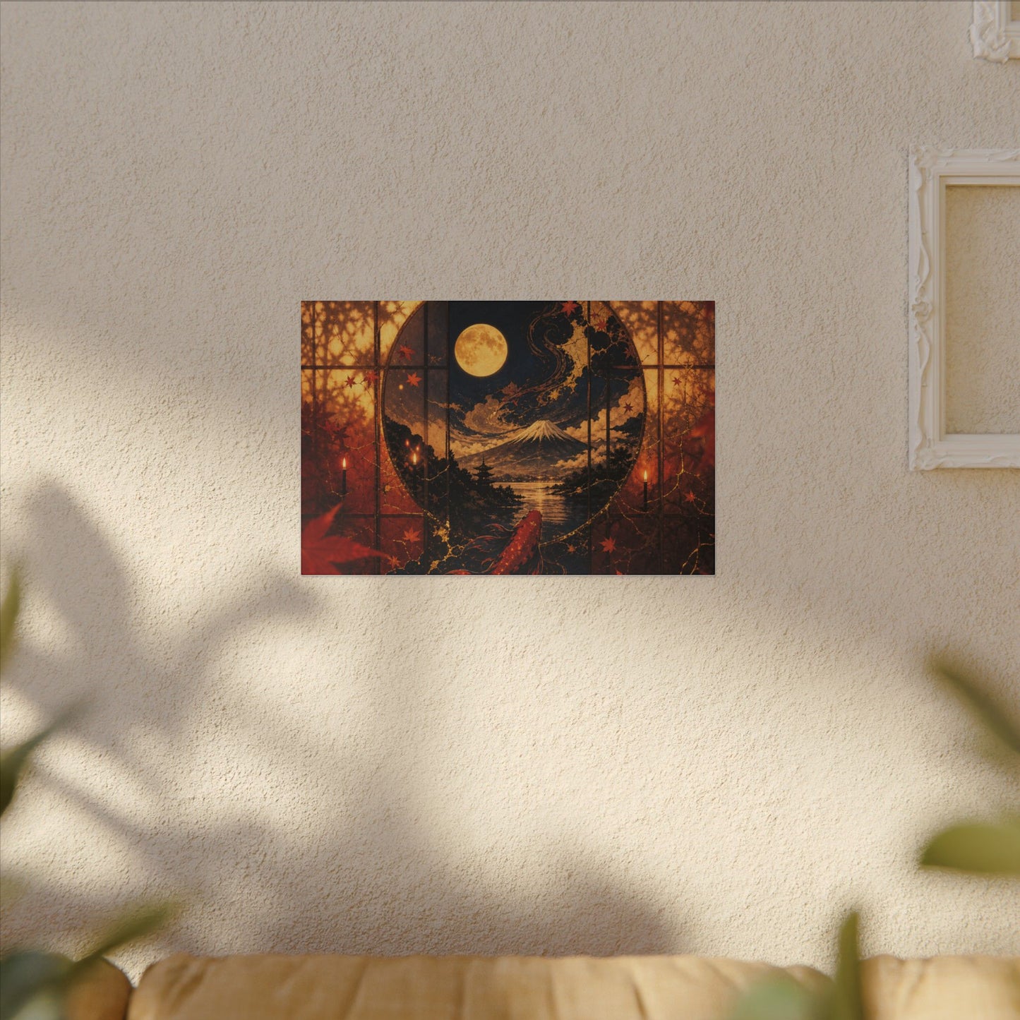 Beautiful Shoji Screen Canvas Art - Gold Vein Kintsugi
