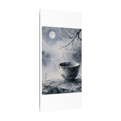 Seijaku Ceramic Bowl Canvas Art - Zen Sumi E
