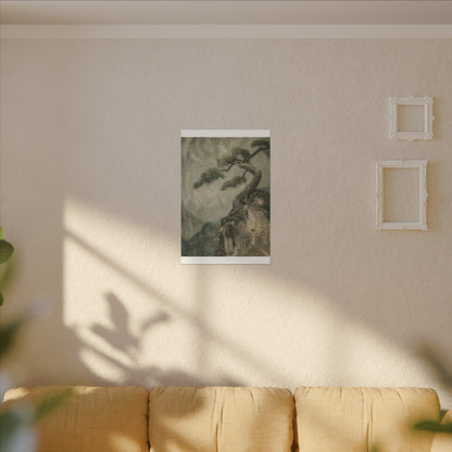 Fukinsei Pine Tree Canvas Art - Japandi Texture