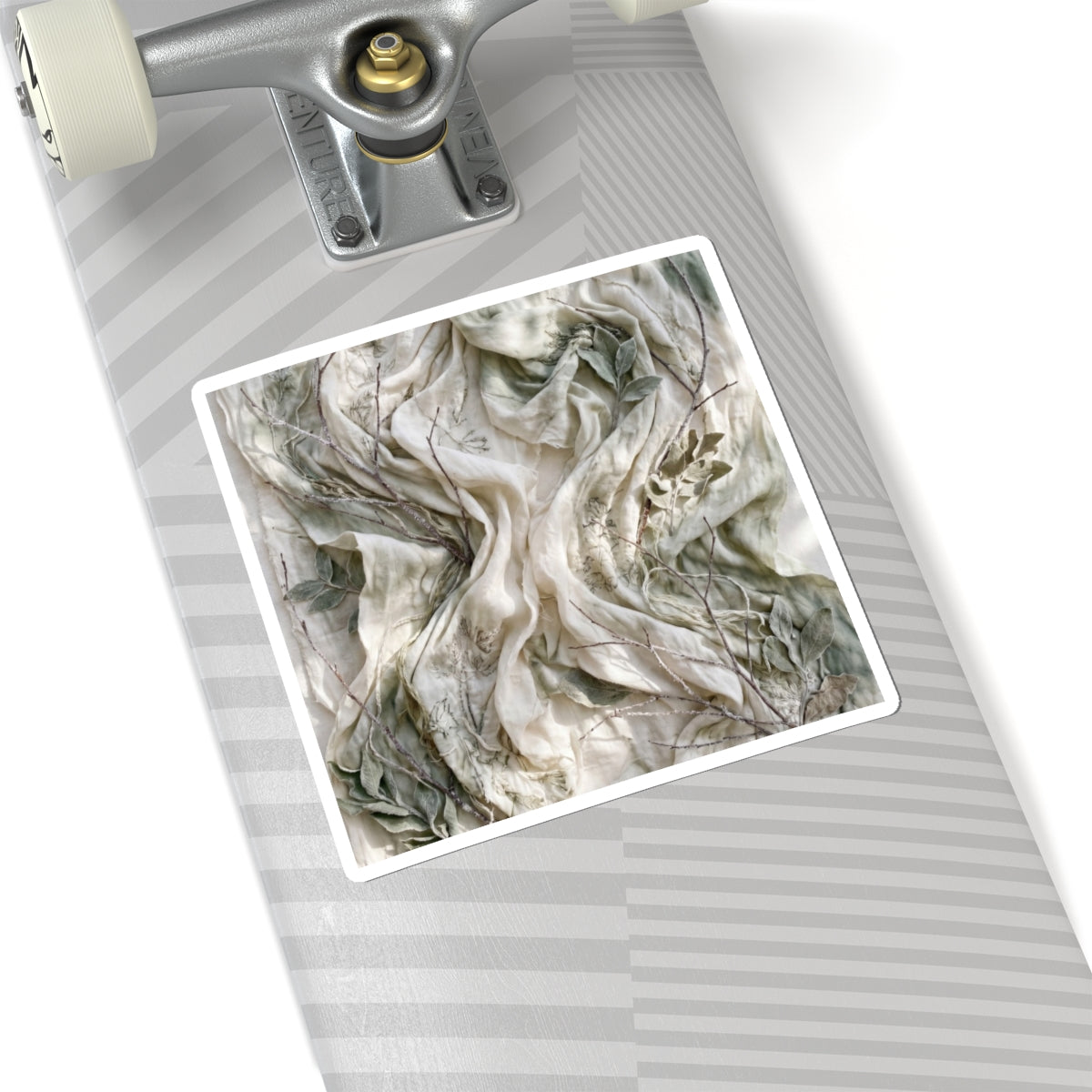 Silk Drape Texture Sticker | Elegant Japandi Art