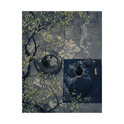 Incense Smoke Wall Art Print | Spring Zen Ukiyo E Inspired Art