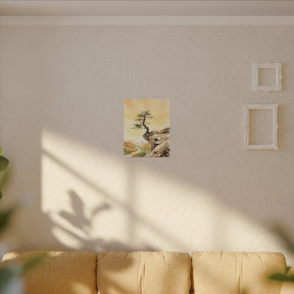 Golden Hour Pine Tree Canvas Art - Japandi Fukinsei