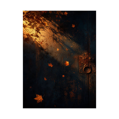 Rust Patina Wall Art Print | Autumn Dark Japandi Shadow Zen Art