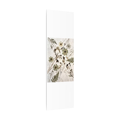 Japandi Dried Flowers in Golden Hour | Japanese Pattern Canvas Art
