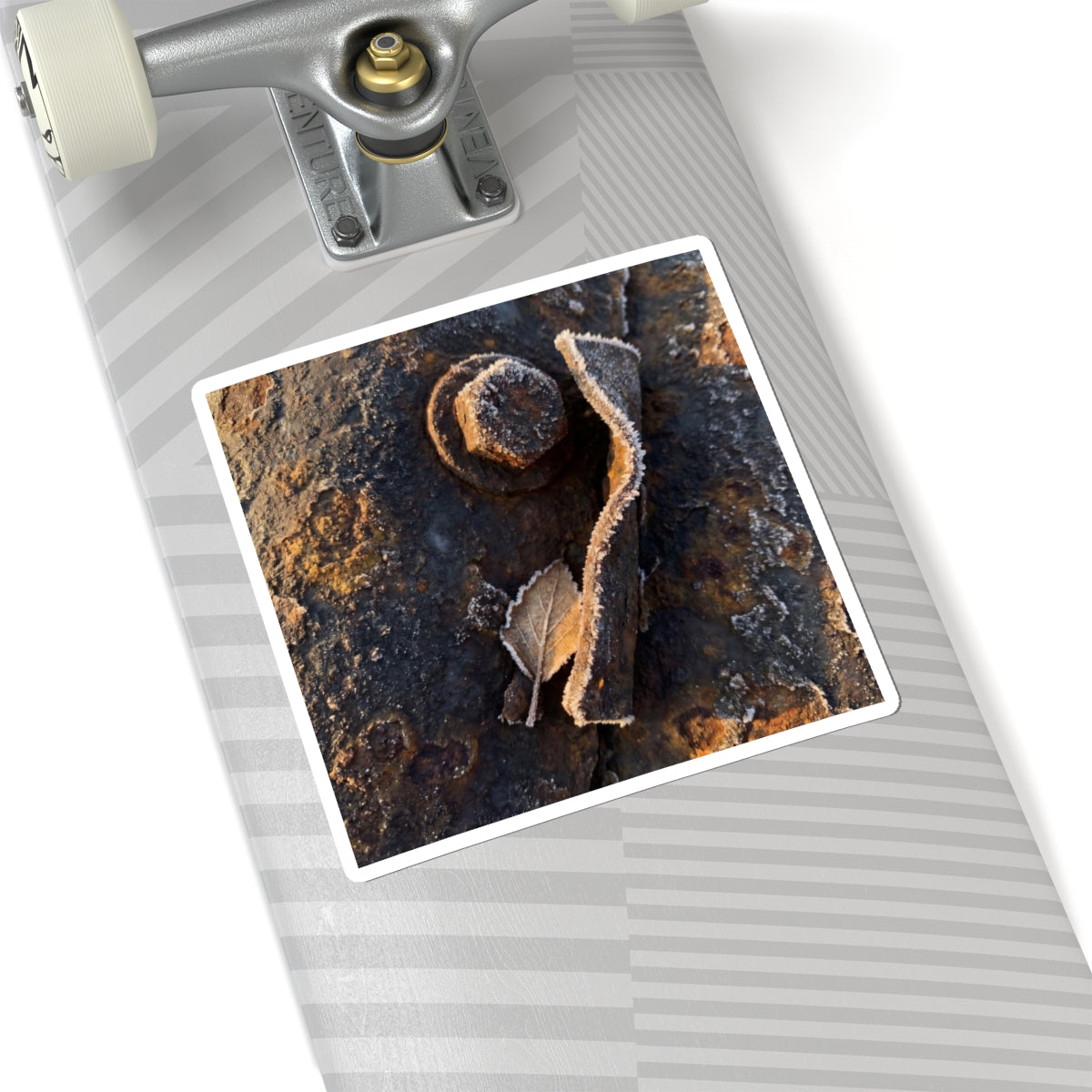 Rust Patina Winter Sticker | Dark Japandi Luxurious Design Art Print