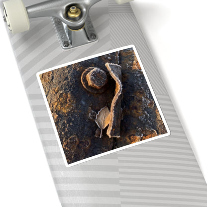 Rust Patina Winter Sticker | Dark Japandi Luxurious Design Art Print