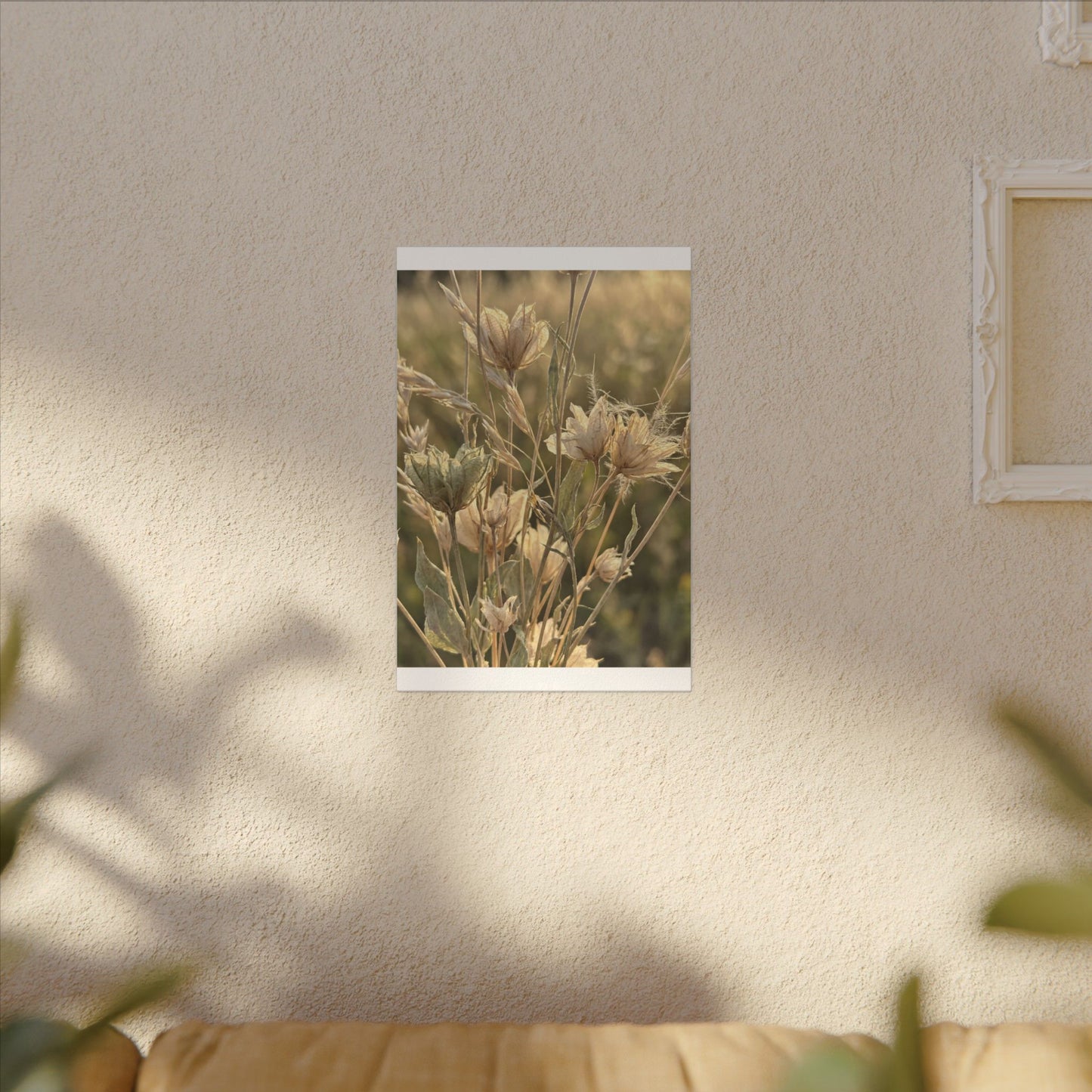 Summer Dried Flowers Minimal Line Canvas Art | Cozy Decor