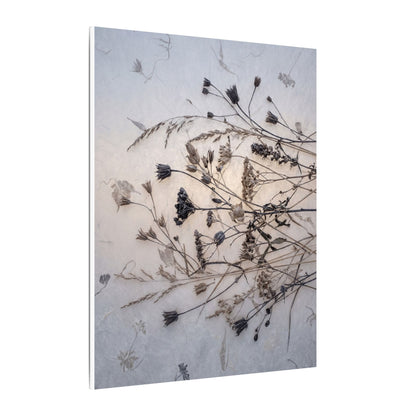 Elegant Dried Flowers Canvas Art - Japanese Pattern Japandi