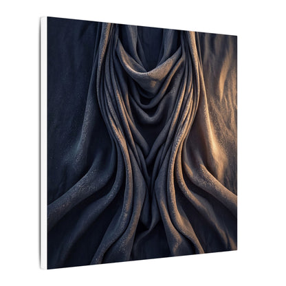 Moody Silk Drape Canvas Art - Shadow Zen Dark Japandi