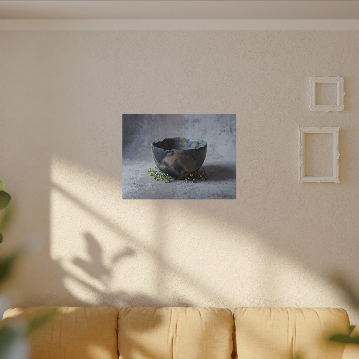 Ceramic Bowl Spring Canvas Art | Japandi Warm Design