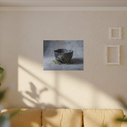 Ceramic Bowl Spring Canvas Art | Japandi Warm Design