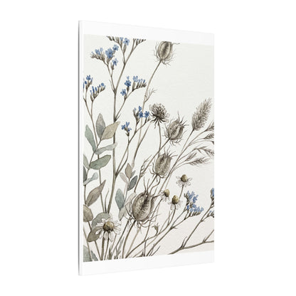 Dried Flowers Canvas Art | Summer Japandi Watercolor Art