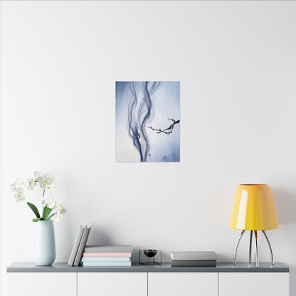 Incense Smoke Spring Canvas Art | Zen Tranquil Design