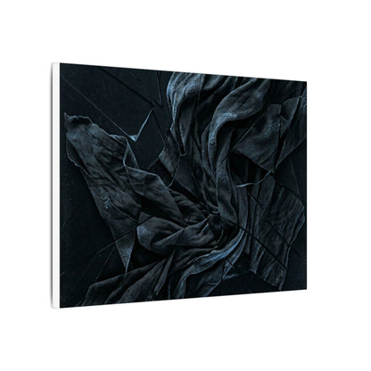 Dark Japandi Silk Drape in Moonlight | Moody Minimal Canvas Art