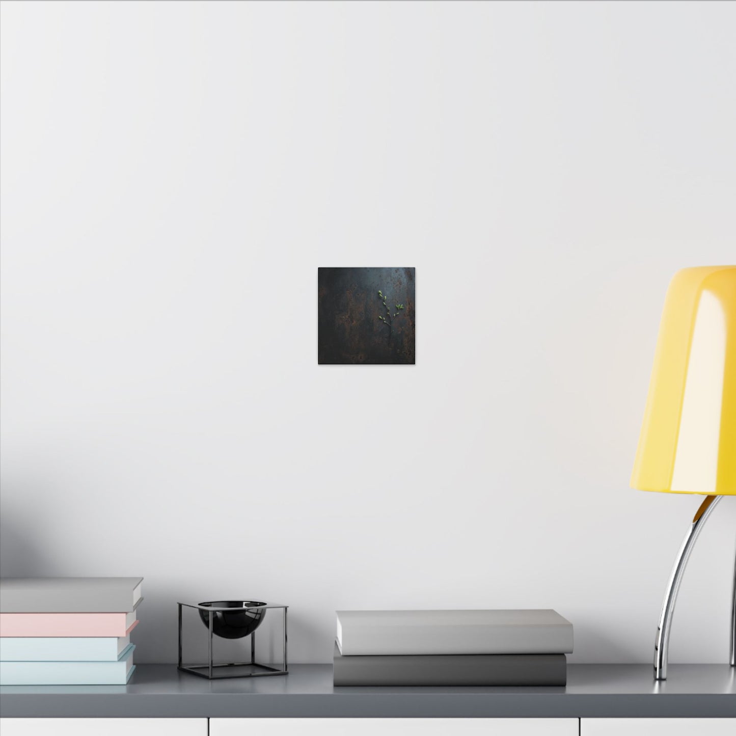 Rust Patina Moody Minimal Canvas Art | Moody Dark Japandi Art