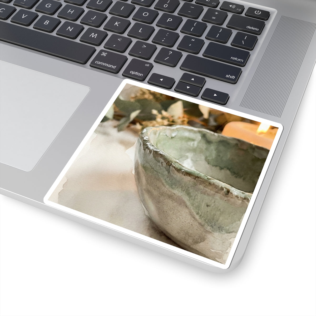 Ma Ceramic Bowl Sticker - Japandi Watercolor Art Print