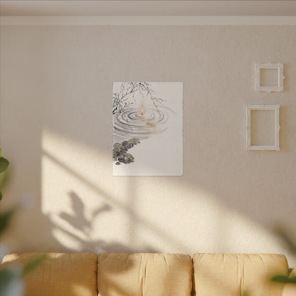 Water Ripple Sumi E Canvas Art | Tranquil Zen Art