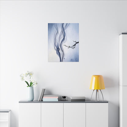 Incense Smoke Spring Canvas Art | Zen Tranquil Design