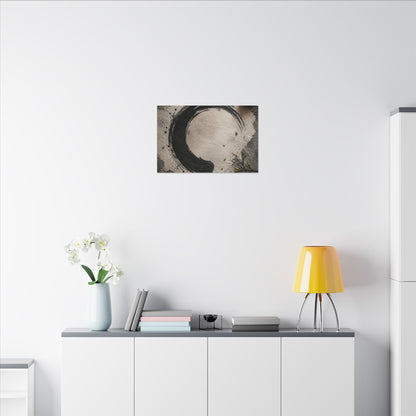Candlelight Ink Brushstroke Canvas Art - Zen Ma