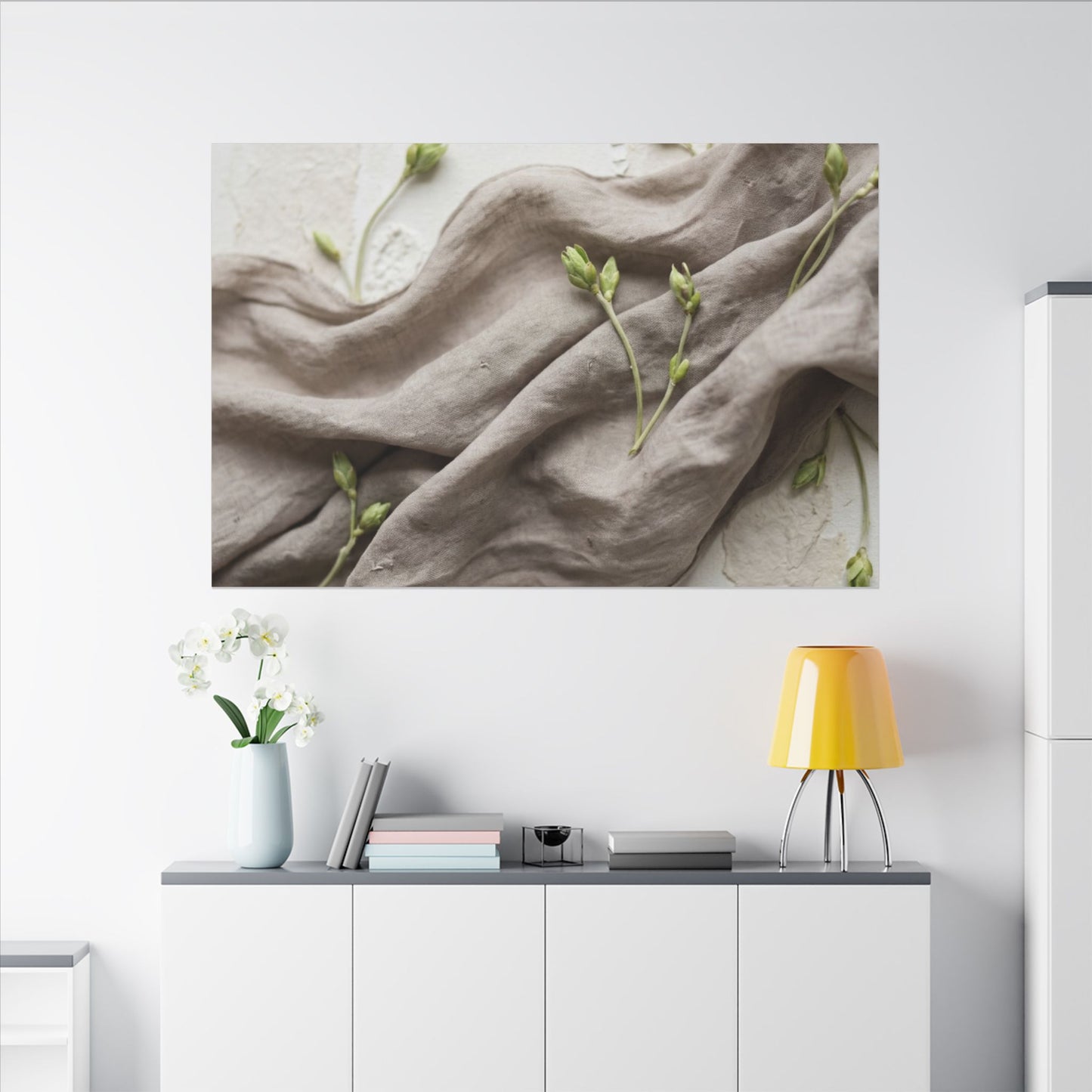 Overcast Silk Drape Canvas Art - Japandi Ma