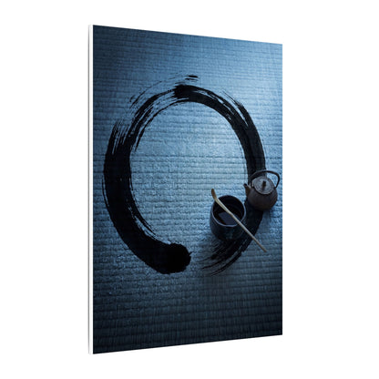 Winter Tea Ceremony Enso Canvas Art | Peaceful Decor