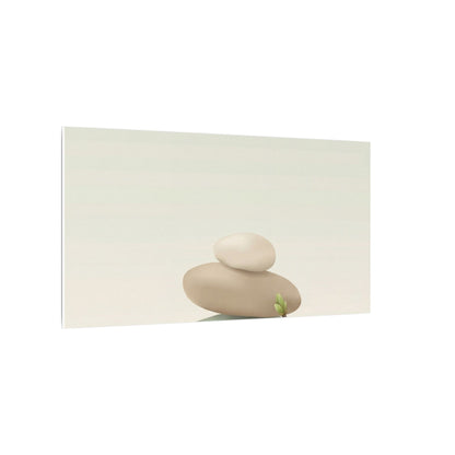 Dawn River Stones Canvas Art - Japandi Fukinsei