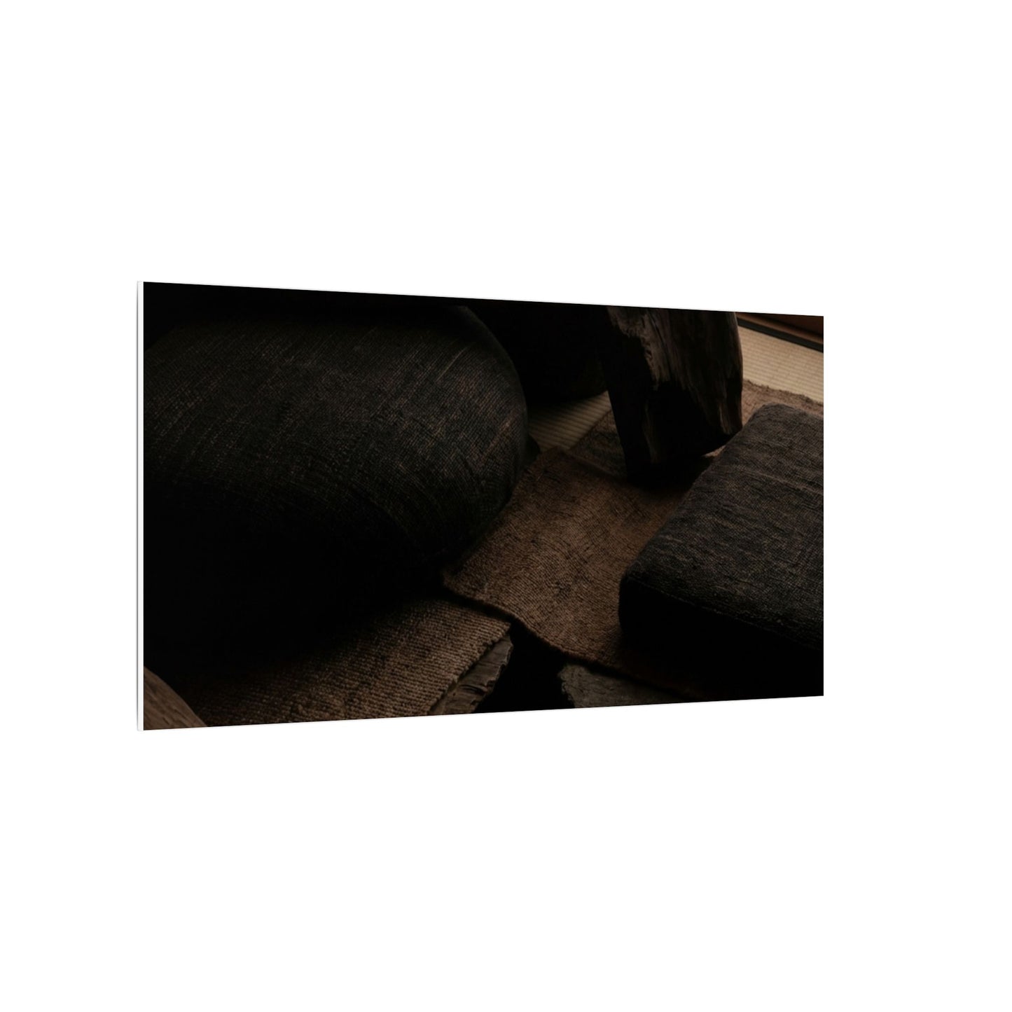 Dark Japandi Shadow Zen Canvas Art