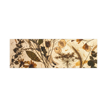 Dried Flowers Summer Canvas Art | Japandi Neutral Design