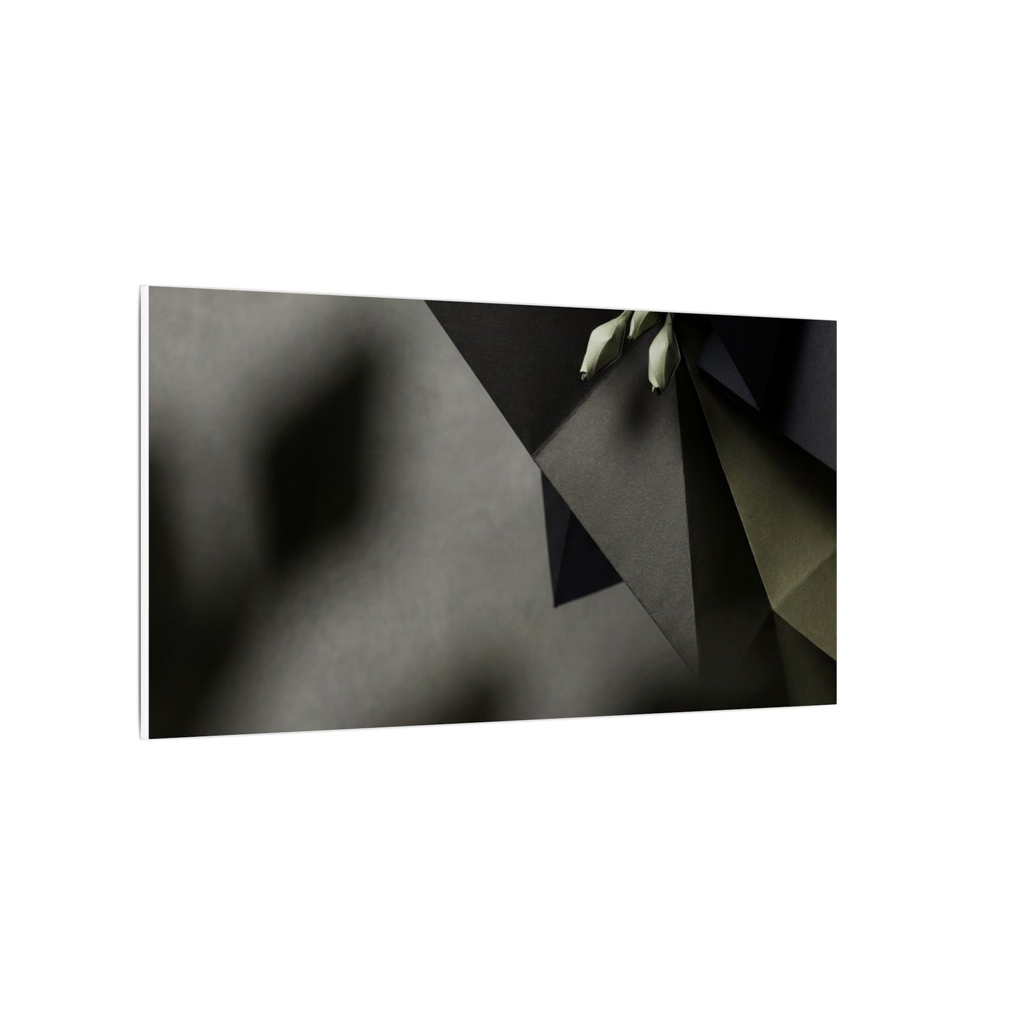Paper Fold Moody Minimal Canvas Art | Luxurious Dark Japandi Art