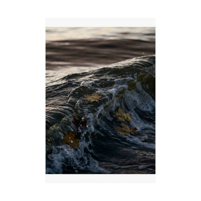 Mono No Aware Ocean Wave Wall Art Print - Dark Japandi Moody Minimal