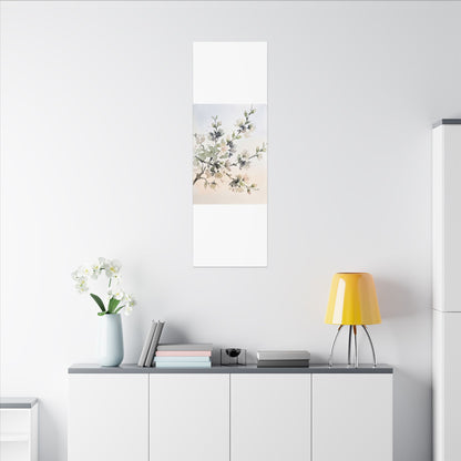 Cherry Blossom Watercolor Canvas Art | Elegant Japandi Art