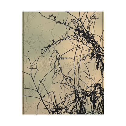 Golden Hour Shadow Play Canvas Art - Japandi Mono No Aware
