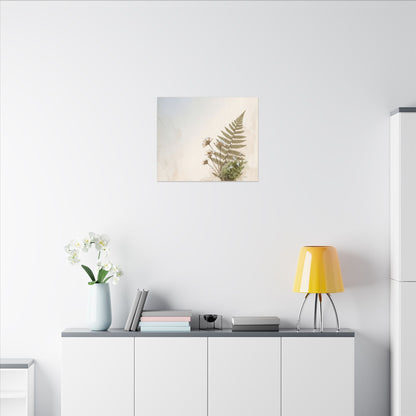 Winter Moss Close Up Herbarium Canvas Art | Enchanting Decor