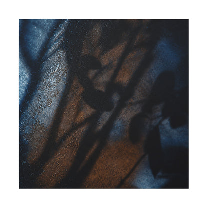 Moonlight Shadow Play Canvas Art - Dark Japandi Ma