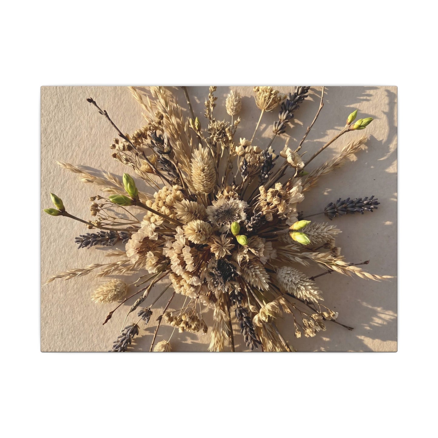Dried Flowers Spring Canvas Art | Japandi Earthy Design