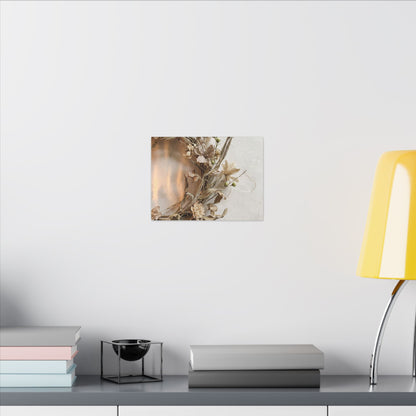 Dried Flowers Japanese Pattern Canvas Art | Neutral Japandi Art