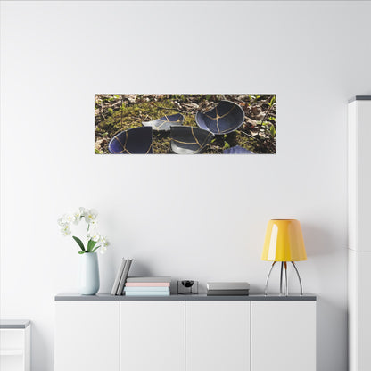 Philosophical Broken Pottery Canvas Art - Broken Beauty Kintsugi