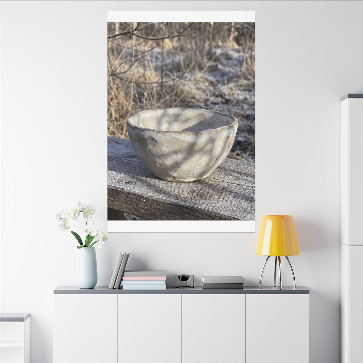 Dappled Ceramic Bowl Canvas Art - Japandi Fukinsei