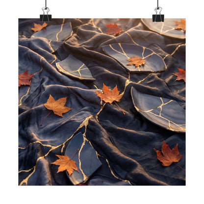 Silk Drape Gold Repair Wall Art Print | Artful Kintsugi Art Art Print