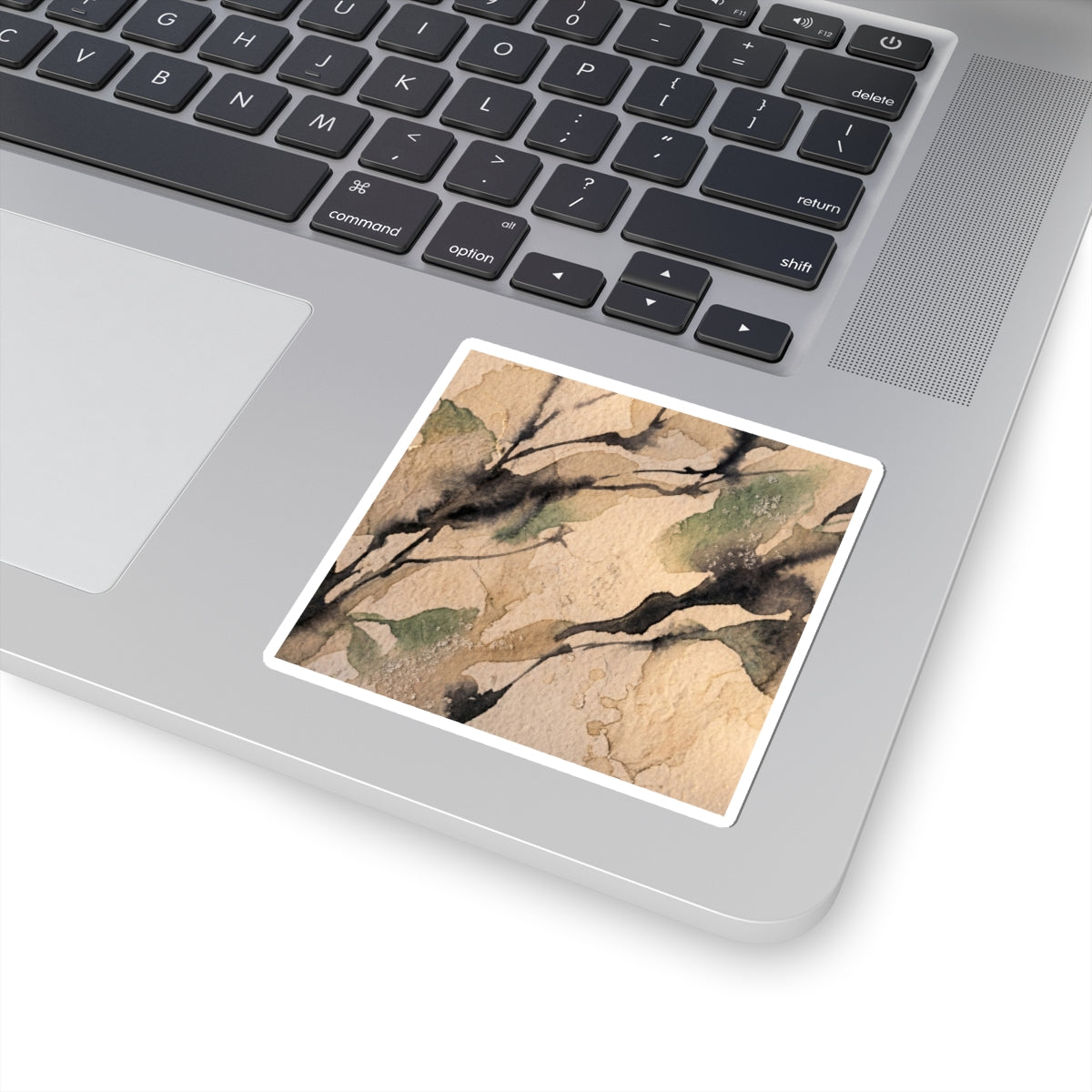 Shadow Play Winter Sticker | Japandi Warm Design Art Print