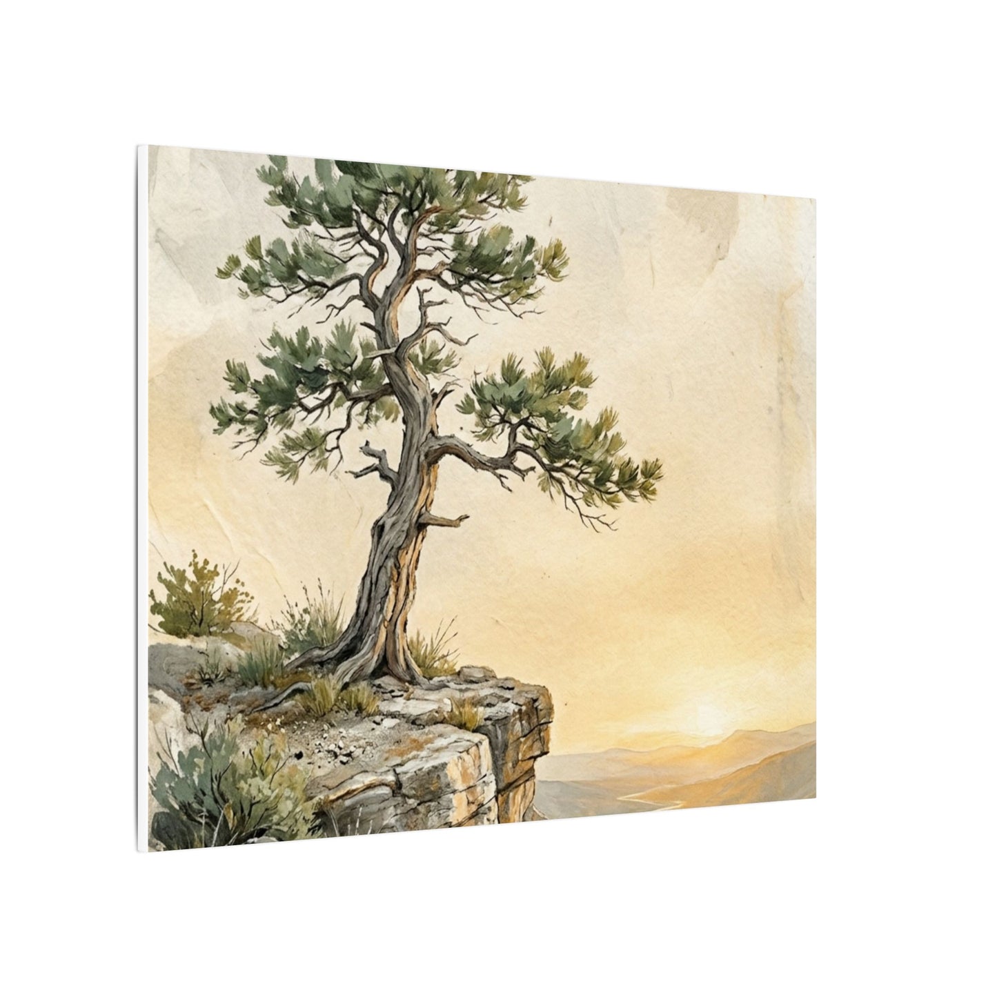 Pine Tree Canvas Art | Summer Japandi Texture Art