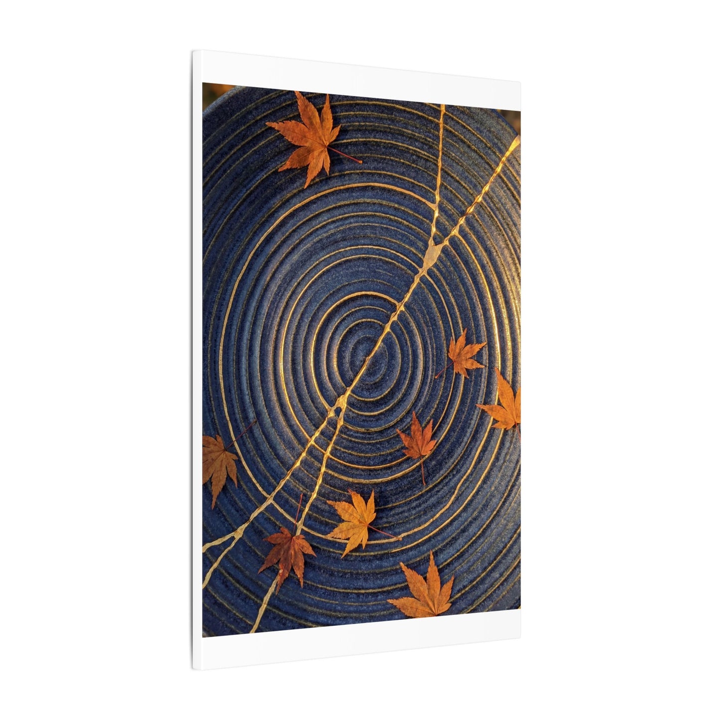Water Ripple Gold Repair Canvas Art | Healing Kintsugi Art