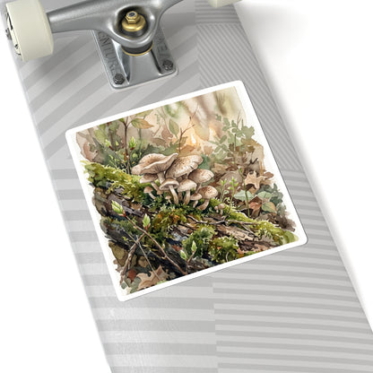 Fukinsei Wild Mushrooms Sticker - Japandi Watercolor
