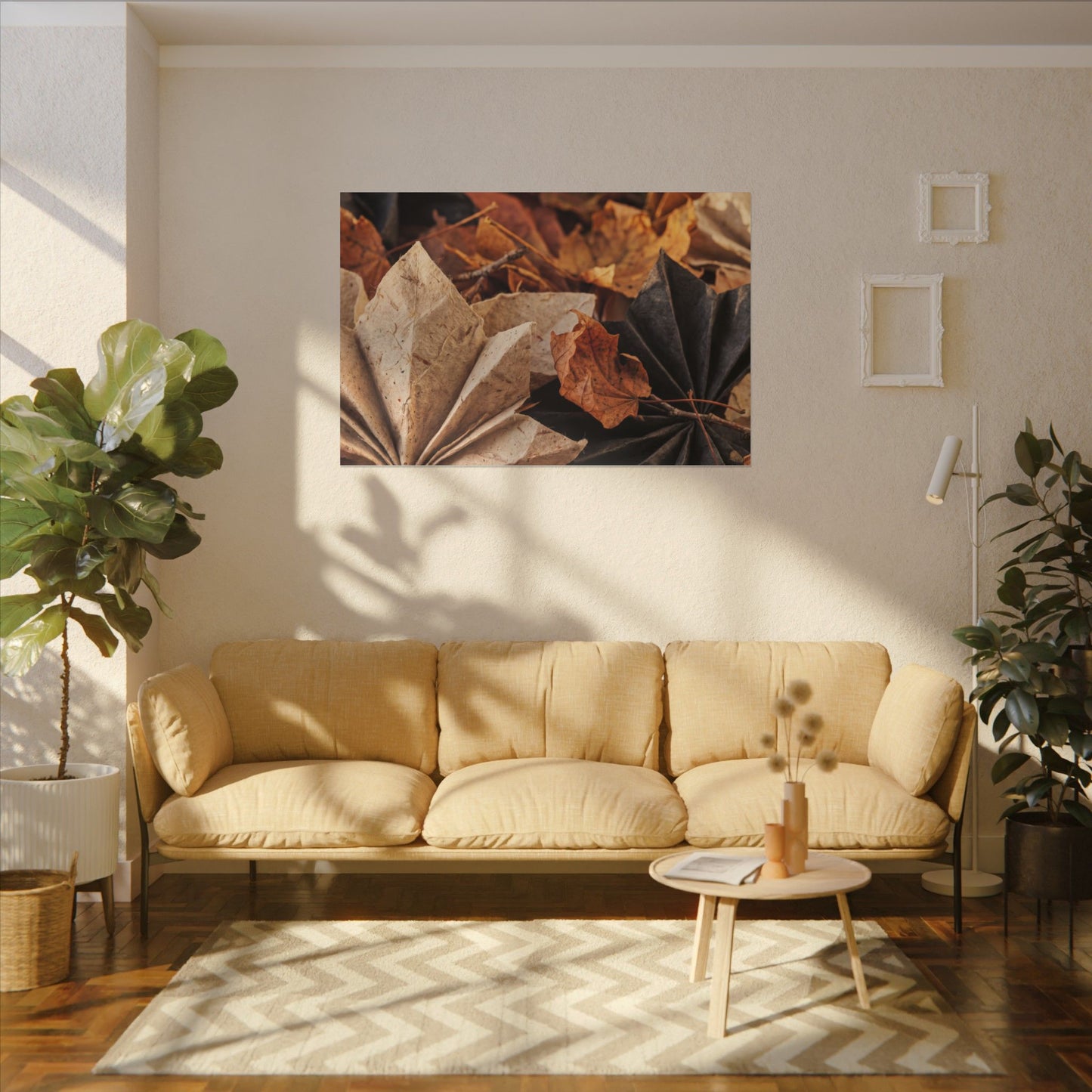 Paper Fold Texture Canvas Art | Elegant Japandi Art