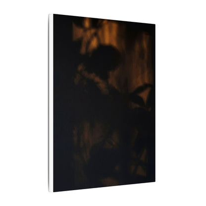 Shadow Play Summer Canvas Art | Dark Japandi Sophisticated Design